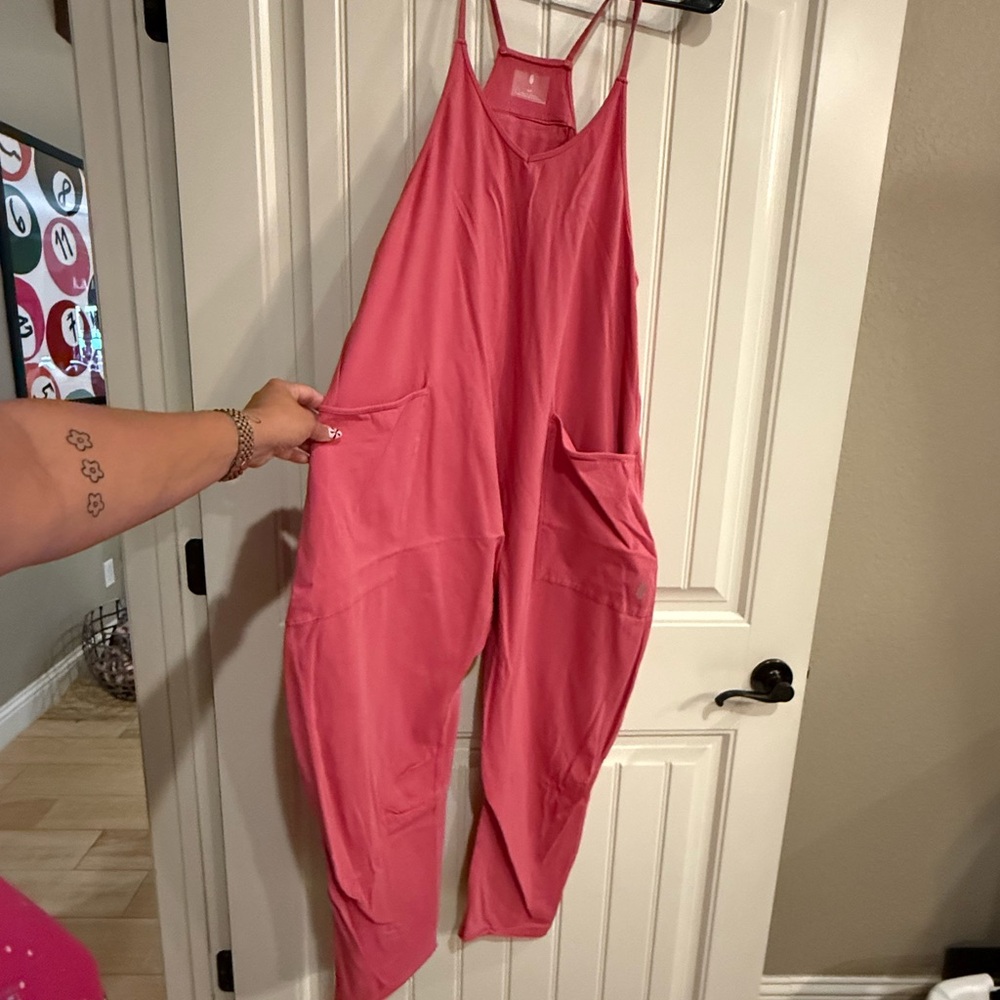 Free People Coral hot shot onesie